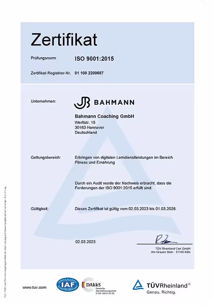 ISO 9001 Zertifikat