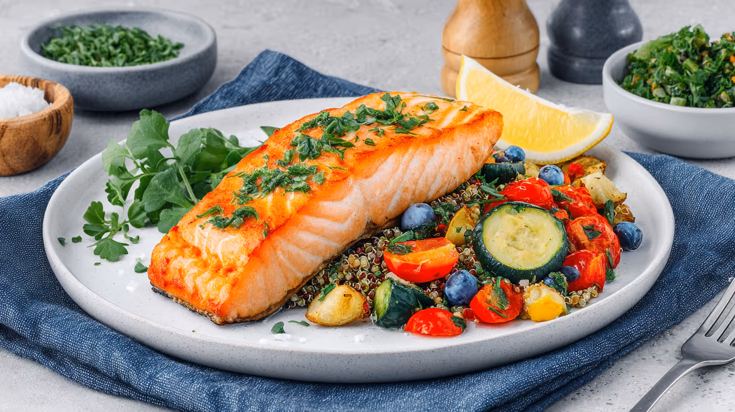 Proteinreiche gesunde Mahlzeit zur Verbesserung des Smart BMI – Ernährungsberatung Jan Bahmann