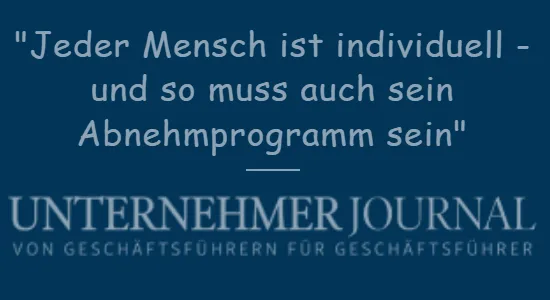 Jeder Abnehmweg ist individuell - und so mus auch sein Abnehmprogramm sein